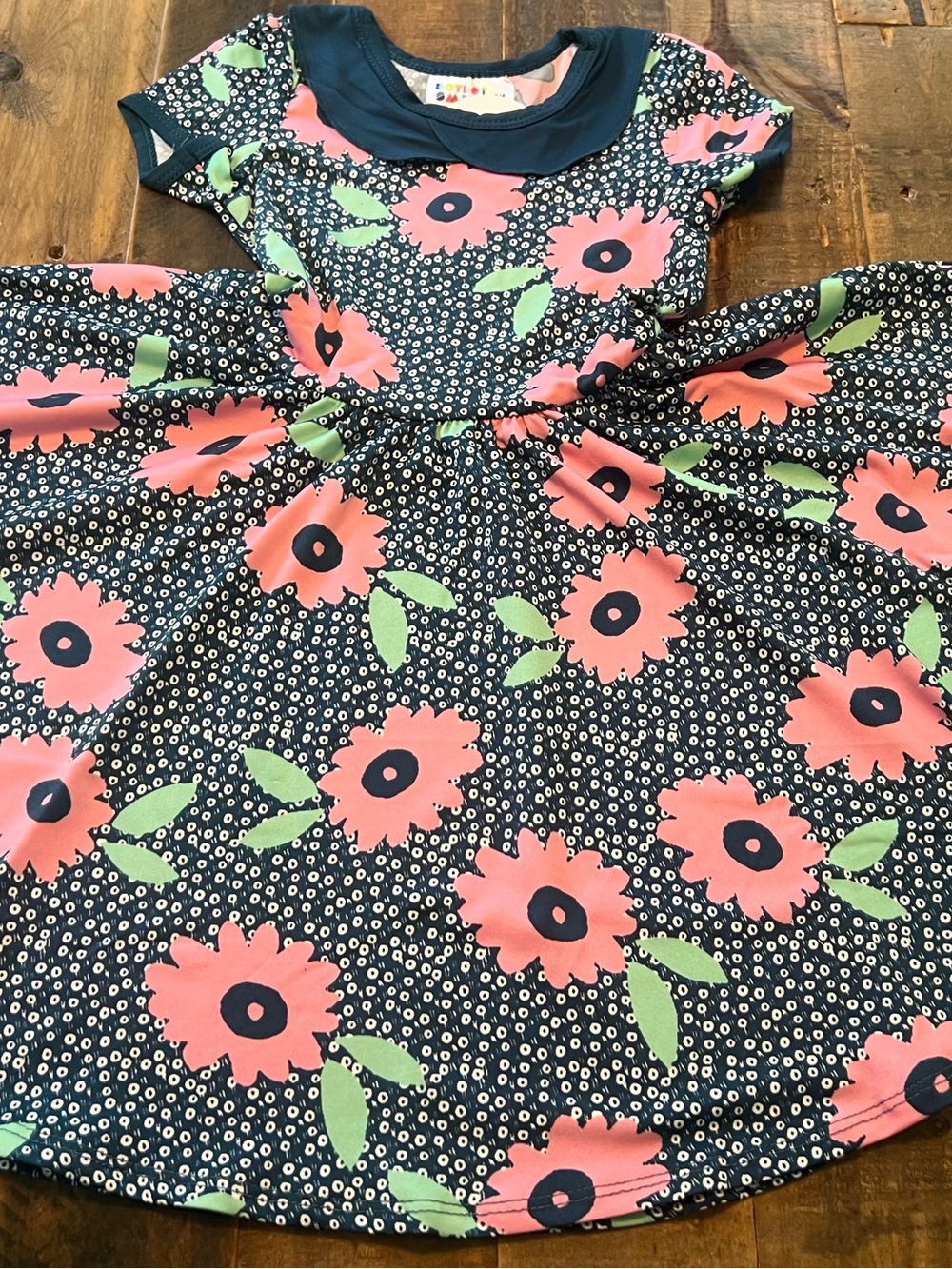 Dot Dot Smile size 3/4 girls floral Whimsical Cap sleeve twirl dress new